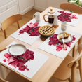 thumbnail image 5 of Roses Bow Box Placemats Set of 8, Valentine's Day Love Heart Non-Slip Place Mats Washable Table Mats for Kitchen Dining Table Decorations Indoor/Outdoor, 5 of 9