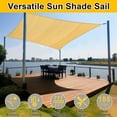 thumbnail image 2 of Shade&Beyond 12'X12' Rectangular Sun Shade Sail Canopy Tent - Durable Shade Cloth for Patio, Carport & Backyard UV Protection，Sand, 2 of 5
