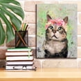 thumbnail image 3 of Epic Graffiti 'Flower Crown Tabby Cat 4' by Furbaby Affiliates, Canvas Wall Art, 12"x16", 3 of 8