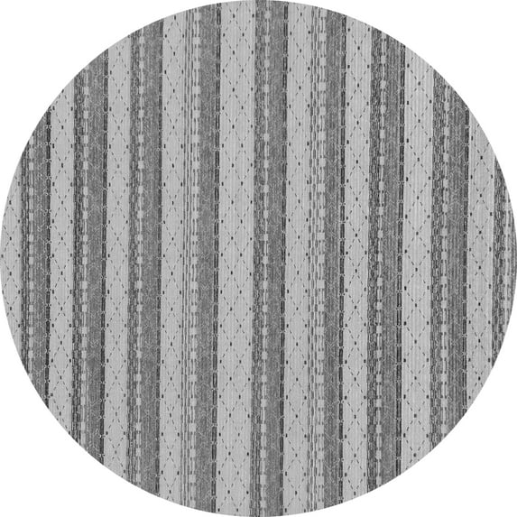 Ahgly Company Indoor Round Solid Gray Modern Area Rugs, 8' Round