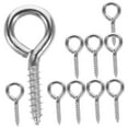 thumbnail image 5 of 10 Pcs Screw-in Hook Screws for Jewelry Making Eyeglass Repair Kit Silver, 5 of 8