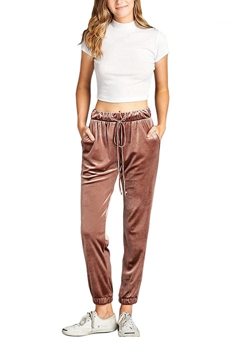 black velvet joggers womens