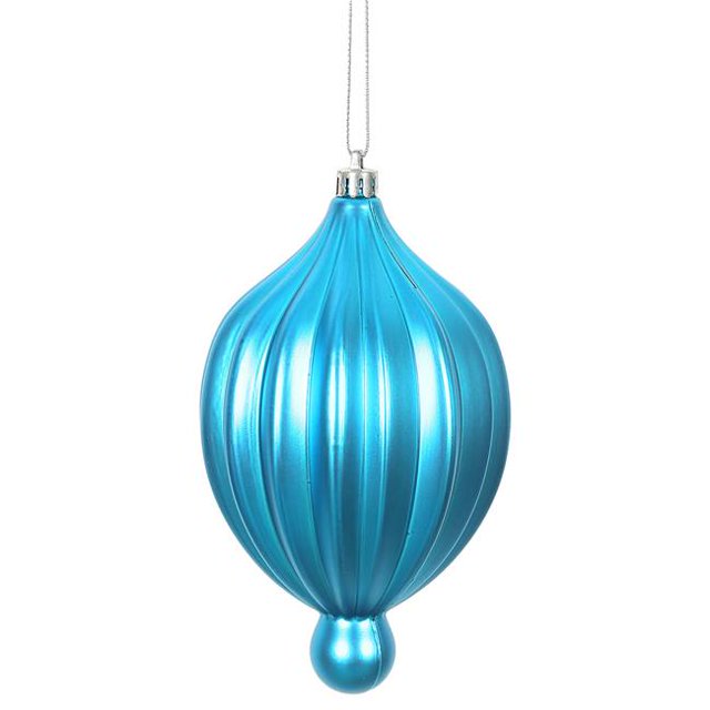 Vickerman N174612D 6.3 x 3.5 in. Turquoise Matte Lantern Ornament - 4 per Bag