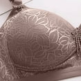 thumbnail image 5 of Women's Push Up Lace Bra - Underwire Thick Padded Add 2 Cups, Deep V Plunge Sexy Bra, Full Coverage Lift Up for Low-Cut Outfits Light Gray 42, 5 of 5