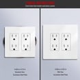 thumbnail image 5 of ENERLITES Screwless Decorator Wall Plates Child Safe Outlet Covers, Gloss Finish, Medium Size 2-Gang, Unbreakable Polycarbonate Thermoplastic, SI8832M-W-10PCS, White, 5 of 5