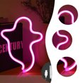 thumbnail image 4 of Amacok Ghost Halloween Led Light Neon Signs, Gothic Shaped Lamp Usb/Battery Operated Night Lights for Home, Wall, Festival, Party, Halloween Decor, Wall Decoration, Window Decor Bar Bedroom Room, 4 of 6