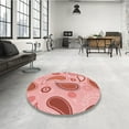 thumbnail image 4 of Ahgly Company Machine Washable Indoor Rectangle Transitional Grapefruit Red Area Rugs, 7' x 10', 4 of 7