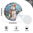 thumbnail image 2 of Ryvnso Christmas Snowman Round Plate Mats Dining Table Placemat Set of 4 for Holiday Decoration, 2 of 7