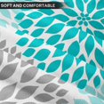 thumbnail image 2 of Throw Pillow Cover Teal White Turquoise Blue Gray Dahlia Mod Baby Decorative Pillow Case Home Decor Set of 2 Square 16 x 16 Inch Pillowcase, 2 of 5