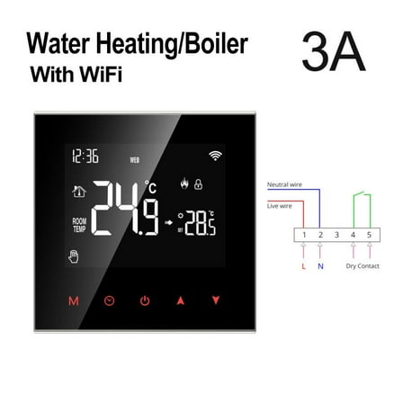 WiFi Smart Thermostat Controller for Underfloor Heating with Voice Recognition