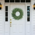 thumbnail image 6 of Guvpev 24" Norfolk Pine Christmas Wreaths for Front Door, Real Touch Greenery Pine Wreath with White Berries, Artificial Xmas Door Wreath for Walls Windows Porches Farmhouse Indoor Outdoor Home Decor, 6 of 16