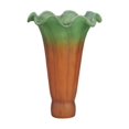 thumbnail image 1 of 3"W X 5"H AMBER/GREEN POND LILY SHADE, 1 of 2