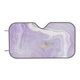 thumbnail image 7 of Fotbe Lavender Glitter Foil Stripes Car Windshield Sunshade | Sun Visor Protector Front Window Shade, Keeps Out UV Rays, Keeps Your Vehicle Cool-Small, 7 of 7