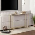 thumbnail image 2 of Darrin Narrow Mini Console Table with Mirrored Top - Gold, 2 of 3
