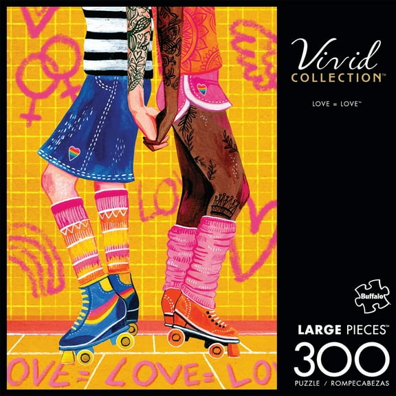 Buffalo Games 300-Piece Vivid Collection Love = Love Jigsaw Puzzle
