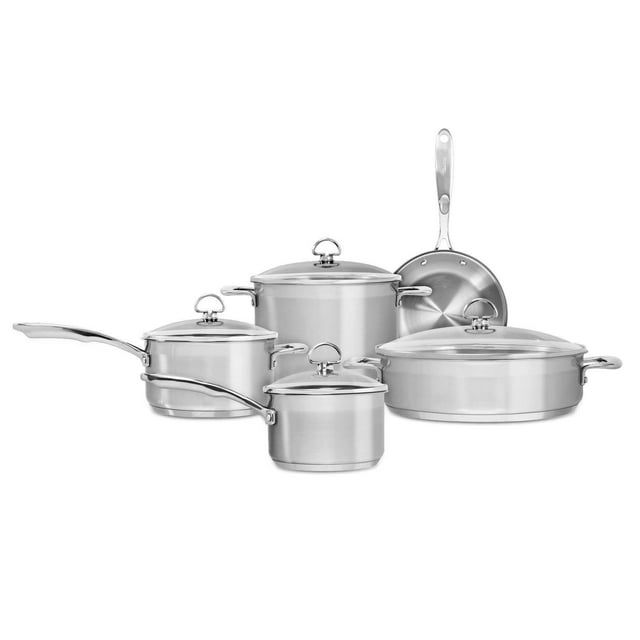 Chantal SLIN-9 Induction 21 Acier Cuisine Cuisinière Ensemble, 9 Pièces