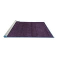 thumbnail image 2 of Ahgly Company Machine Washable Indoor Square Abstract Blue Modern Area Rugs, 7' Square, 2 of 4