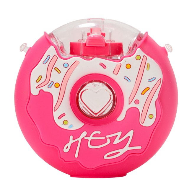 Taza de agua JShteea para niños Tazas de plástico forma de rosquilla 380ml
