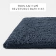 thumbnail image 3 of Noble Linens Reversible Dual-Texture Cotton Bath Mat, 24 in x 17 in, Navy, 3 of 10