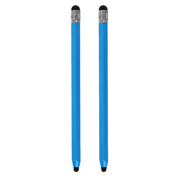 Lápiz capacitivo de doble cabezal para tabletas y teléfonos, portátil, para pantalla táctil, preciso y práctico, universal, 2 unidades