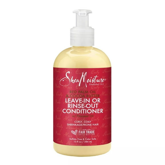 Shea Moisture Red Palm Oil and Cocoa Butter Rinse Out or Leave In Conditioner, 13 Oz.