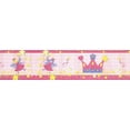 thumbnail image 5 of Concord Wallcoverings Peel and Stick Self Adhesive Kids Wallpaper Border, Princess for Play Room Nursery Room, Pink Yellow Lilac, 15 ft by 5 in 2666, 5 of 5