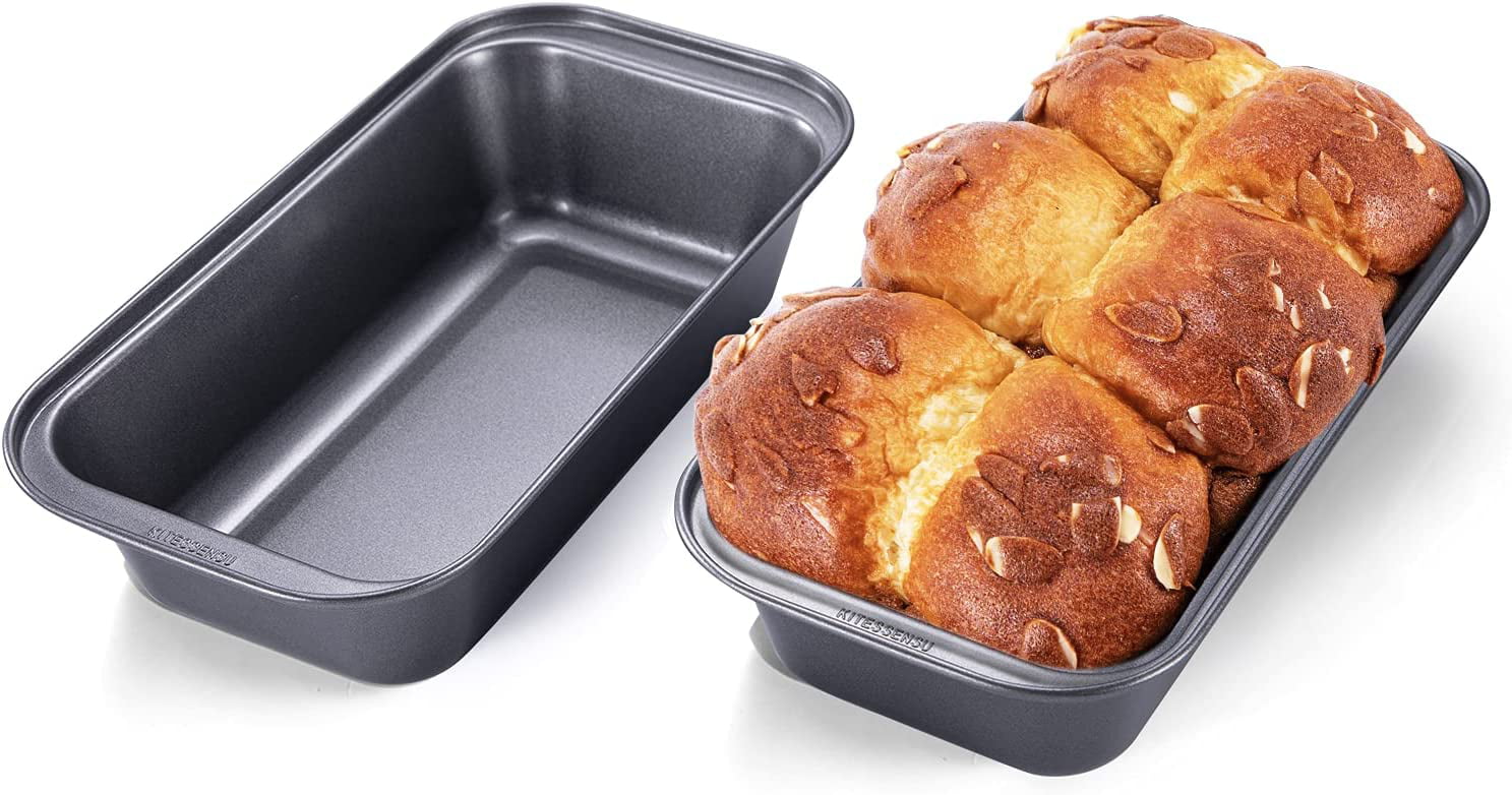 Set of 4 10 x 5 Inch Nonstick Carbon Steel Loaf Pan Bread Pans for Baking 