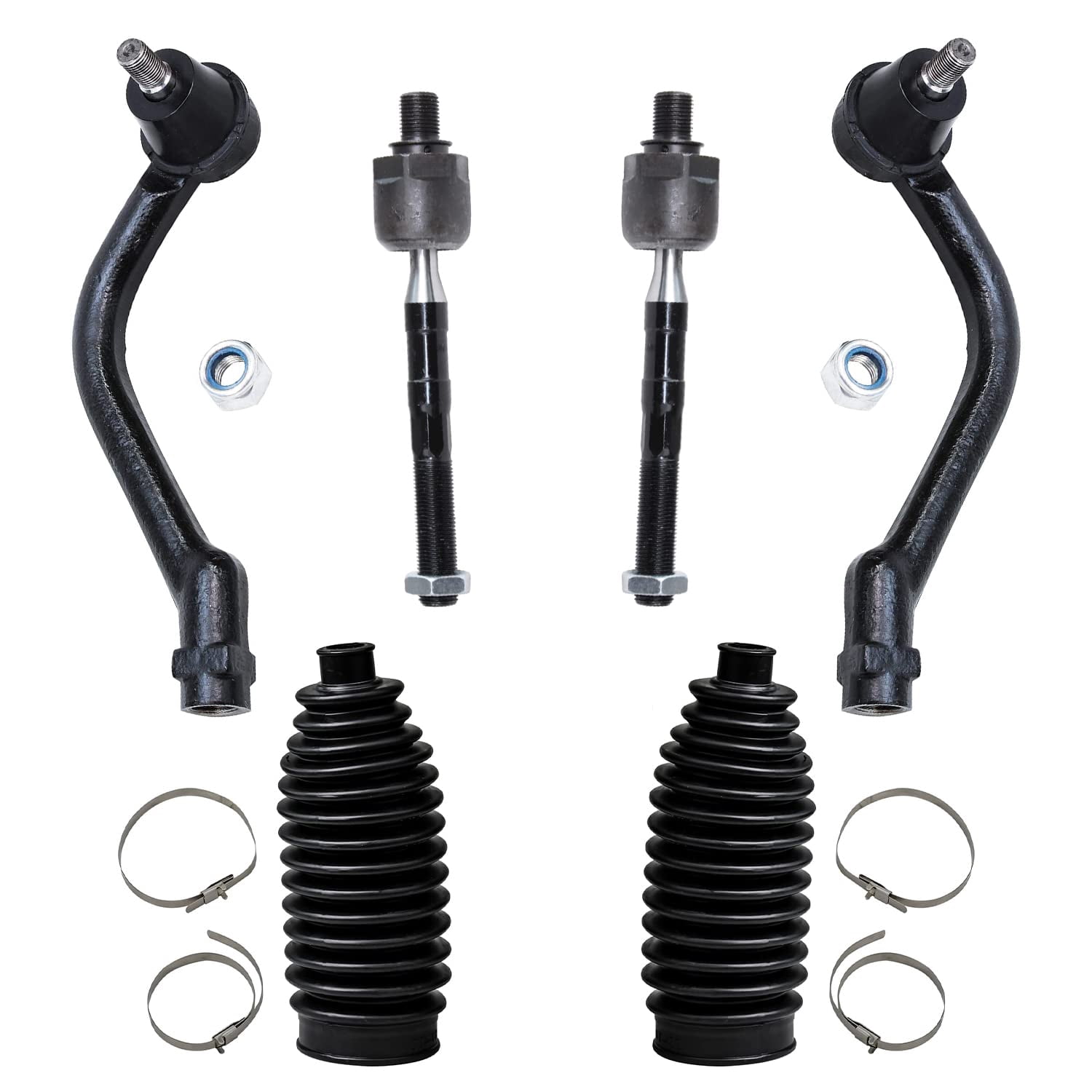 Detroit Axle - Front End 14pc Suspension Kit for 2006 2007 2008 Hyundai Sonata, 2 Upper Control Arms w/Ball Joints 2 Lower Control Arms 2 Lower Ball Joints 2 Sway Bars 4 Tie Rods 2 Boots Replacement