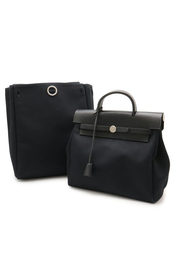 Pre-Owned HERMES Herms Airbag Ad PM Backpack/Handbag, Toile Officier Leather,... (Good)