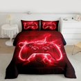thumbnail image 2 of Homewish Chic Red Gamepad Queen Comforter Set for Boys, Futuristic Game Console Bedding Sets, Nature Lightning Reversible Bedding Comforter Set, Breathable Home Decor, 3-Piece, 2 of 8