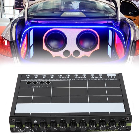 Ecualizador de automóvil, 1 pieza Ecualizador de audio para automóvil Ecualizador de audio para automóvil Diseño fácil de usar