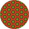 thumbnail image 1 of Ahgly Company Machine Washable Indoor Round Transitional Dark Yellow Green Area Rugs, 6' Round, 1 of 7