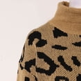 thumbnail image 5 of Gibobby SuéTer De Invierno Para Mujer Europa y América Casual Split Knitwear Leopard Two Lapel Pullover Sweater Mujer(A,G), 5 of 5