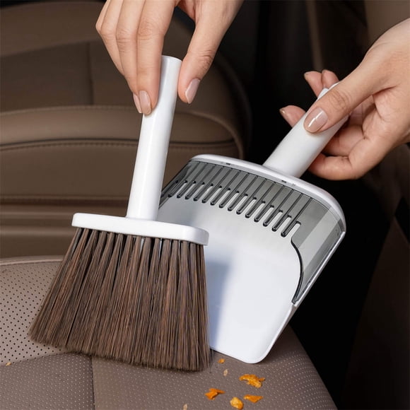 Mini escoba de escritorio y juego de cepillos para limpiar teclados con recogedor para la limpieza de escritorios, mesas y superficies de oficina.