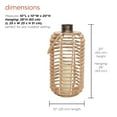 thumbnail image 4 of Hemp Rope Wooden Lantern Décor with Flickering LED's, 4 of 6