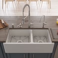 thumbnail image 3 of ALFI brand AB2039S Robinet de Cuisine à Ressorts en Acier Inoxydable Solide Commercial avec Douchette - Acier Inoxydable Brossé, 3 of 11