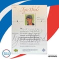 thumbnail image 2 of 2001 Upper Deck Tiger Woods Gallery #GG4 DJ2, 2 of 8