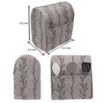 thumbnail image 4 of Floral Stand Mixer Cover, Pattern of Budding Flowers on Vertically Aligned Branches, Kitchen Appliance Organizer Bag Cover with Pockets, 5 Quarts, Pale Grey Charcoal Grey, by Ambesonne, 4 of 4