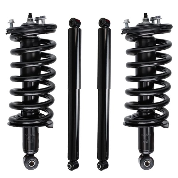 Detroit Axle - Struts Shocks for 4WD 2004-2015 Nissan Titan [w/o Off Road Package] 2 Front Struts w/Coil Spring 2 Rear Shock Absorbers 2005 06 07 2008 2009 2010 2011 2012 2013 2014 Replacement