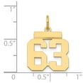 thumbnail image 5 of Auriga 14K Yellow Gold Polished Number 63 Charm for Women, 5 of 6