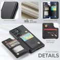 thumbnail image 4 of for Samsung Galaxy S24 Ultra Case with Card Holder, Wallet Case for Women Men with RFID Blocking, Durable Leather Kickstand Magnetic Clasp Shockproof Phone Case for Samsung Galaxy S24 Ultra, 4 of 11
