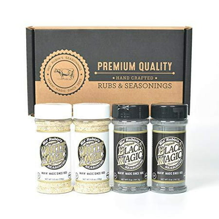 Gourmet All-Purpose Seasoning (5 oz.) â?? 4-Pack Black Magic White Magic Original Dry Rub Spice Powder Best Served on Grilled Meat, Vegetables, Steaks, Roasted, Stewed, Baked and Fried Gourmet (Best Dry Rub For Tri Tip)