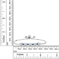 thumbnail image 5 of Gem Stone King 925 Sterling Silver Moissanite and Created Sapphire Tennis Bracelet for Women (2.70 Cttw, Fully Adjustable up to 9 inch), 5 of 5