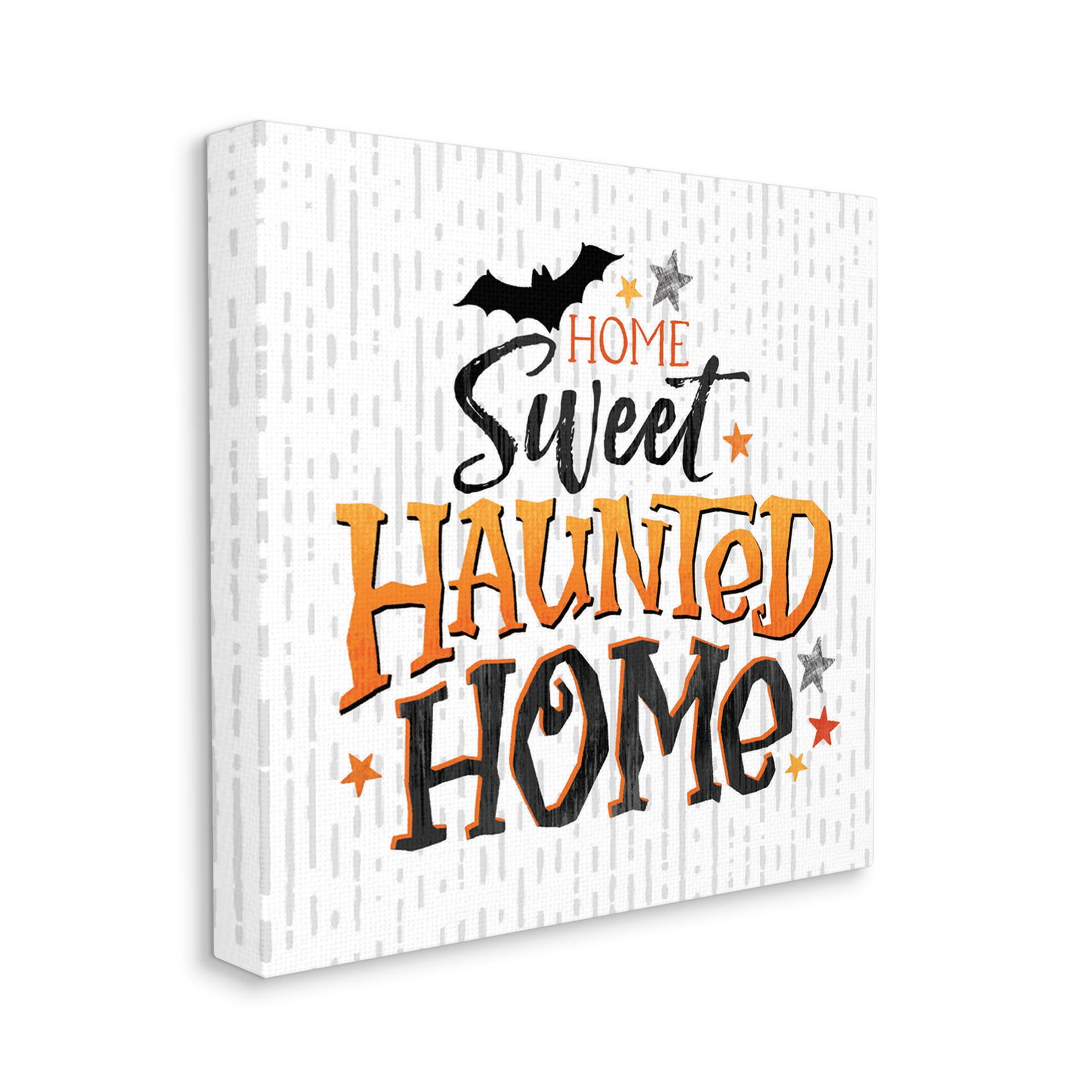 Sweet Haunted Home Patterned Holiday Graphic Art Gallery Wrapped Canvas Print Wall Art