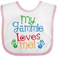 thumbnail image 3 of Inktastic Gammie Loves Me Grandkids Boys or Girls Baby Bib, 3 of 4