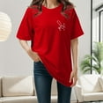 thumbnail image 2 of Women's T-Shirts Loose Cartoon Short Sleeve Tee for Casual Wear and Everyday Comfort, 2 of 5