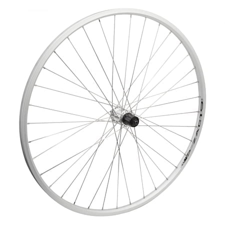 Wheel Master 700C Rear Wheel - Quick-Release 36H 8-Speed Cassette Hub Silver/Silver/Steel