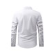 thumbnail image 3 of Blusa y camisa de manga larga con cuello vuelto para hombre, cárdigan liso de moda con cuello vuelto, camisa de negocios con botones, blusa de poliéster para hombre, 3 of 8