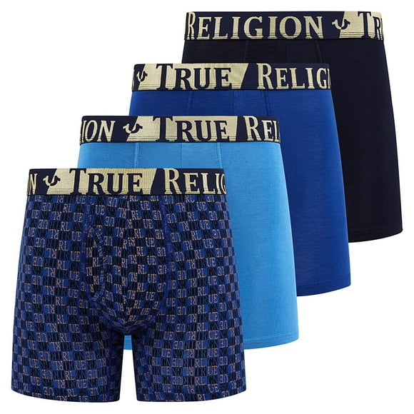 Calzoncillos tipo bóxer True Religion Stretch Modal para hombre, paquete de 4