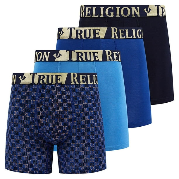 Calzoncillos tipo bóxer True Religion Stretch Modal para hombre, paquete de 4